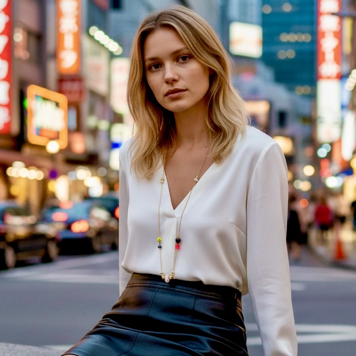 Sautoir cordon Nomade, nuage, perles en acier inoxydable, coeur, smiley.