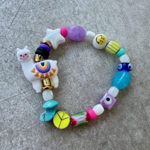 Bracelet Sbobbie perle Lama, oeil, nacre, turquoise, peace, bella-pampa