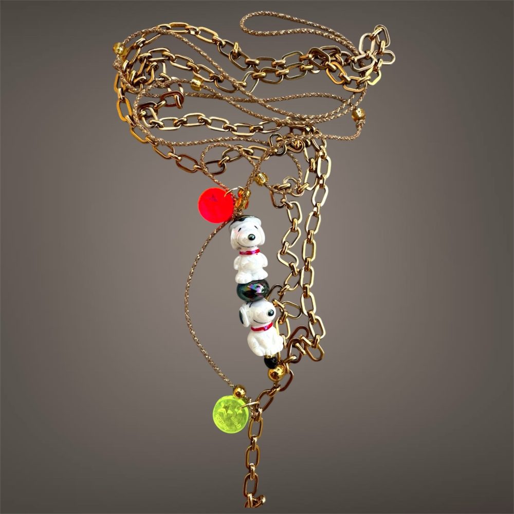 Sautoir Snoopy Double Bambino, collier cravate Pop & Fun
