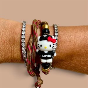 Bracelet gourgandine Kitty cordon lacet double tour